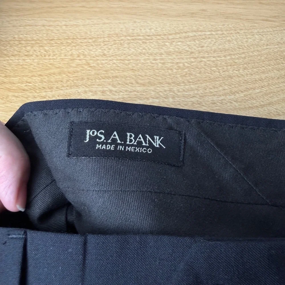 Jos. A. Bank Mens Double Pleated‎ Dress Pants Mens 38x28.5 Cuffed Hem Officewear